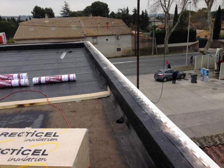 Travaux toiture plate Villeneuve les Béziers